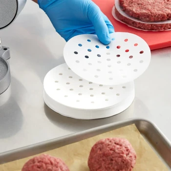 Choice 6" Perforated Round Patty Paper - 500/Pack
