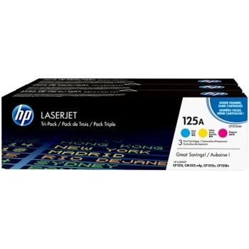 HP CE259A Cyan, Magenta, and Yellow Multipack Original LaserJet Printer Toner Cartridges - 3/Pack