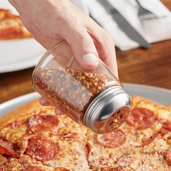 American Metalcraft 3309 8 oz. Glass Spice Shaker
