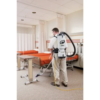 ProTeam 107161 10 Qt. LineVacer Backpack Vacuum Cleaner with HEPA filter and 107162 Turbo Brush Kit - 120V