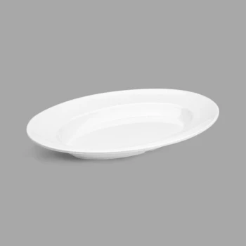 Delfin from Steelite International DFBOV1813AS020 Pacific Rim White 128 oz. Oval Melamine Bowl