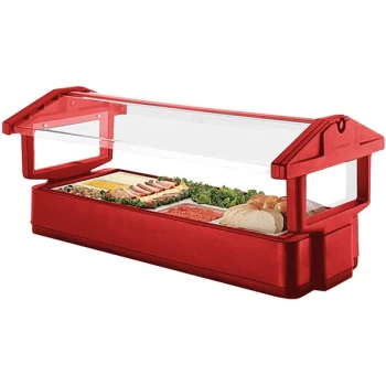 Cambro 6FBRTT158 72" x 33" x 27" Red Table Top Food / Salad Bar