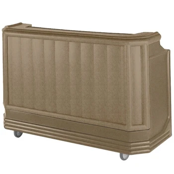 Cambro BAR730DX194 Granite Sand Deluxe Cambar® 73" Portable Bar with 7 Bottle Speed Rail, Cold Plate, and Soda Gun