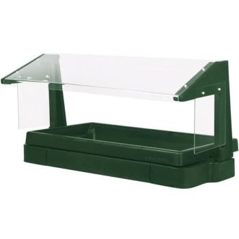 Cambro BBR720519 74" x 24" x 25" Green Buffet / Salad Bar with Sneeze Guard