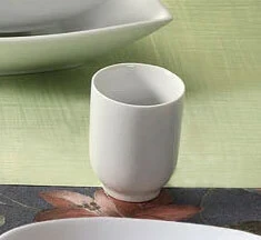 CAC SHA-17 Sushia 8 oz. Super White Porcelain Tea / Sake Cup - 36/Case