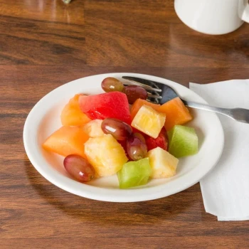CAC NRC-40 Ivory (American White) Narrow Rim Oval China Platter - 36/Case