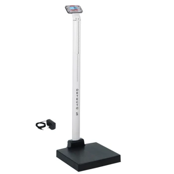 Cardinal Detecto APEX-AC 600 lb. Eye-Level Digital Clinical Scale with Mechanical Height Rod and AC Adapter
