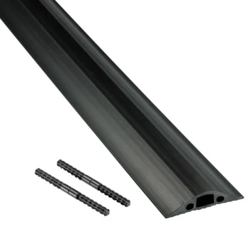 D-Line FC68B9M 2 5/8" x 30' Black Medium Duty Floor Cable Cover