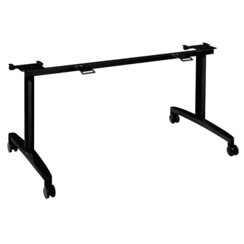 HON MFLIP24CP Huddle 51 5/8" x 23 1/2" x 28 3/8" Black Flip-Top Table Base for 24" Deep Table top
