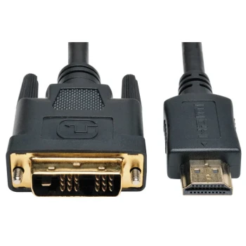 Tripp Lite P566006 6' Black HDMI to DVI Gold Digital Monitor Adapter Cable with 2 Male Connections