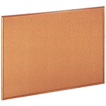 Universal UNV43604 36" x 48" Natural Cork Board with Oak Frame