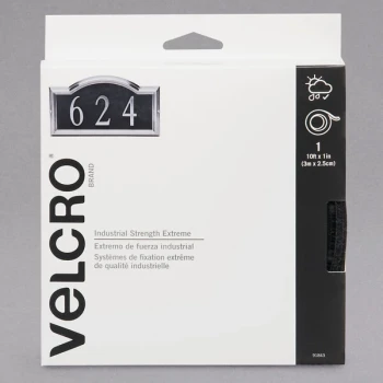 Velcro® 91843 Extreme 1" x 10' Black Hook and Loop Fastener Tape Roll