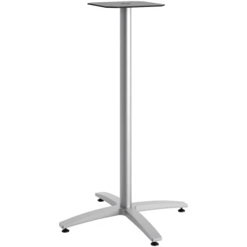 HON Between Textured Silver Standing Height X-Base for 30" and 36" Table Tops