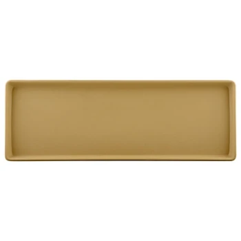 Elite Global Solutions ECO412 Greenovations 12" x 4 1/4" Rattan-Colored Rectangular Tray - 6/Case