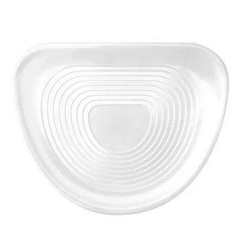 Elite Global Solutions M12516-NW Pura Vita 15 3/4" Triangular Melamine Ribbed Platter
