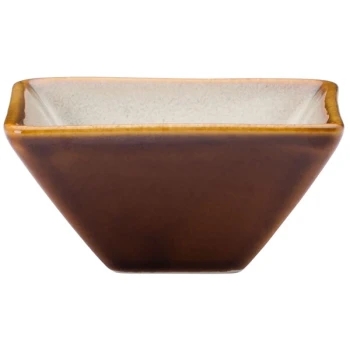 Luzerne Rustic by Oneida 1880 Hospitality L6753066940 2 oz. Sama Porcelain Square / Triangular Dish - 72/Case