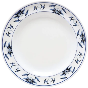 GET M-417-B Water Lily 14" Melamine Plate - 12/Pack