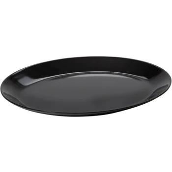 GET OP-1080-BK Settlement 10" x 7 3/4" Black Melamine Oval Coupe Platter   - 12/Case