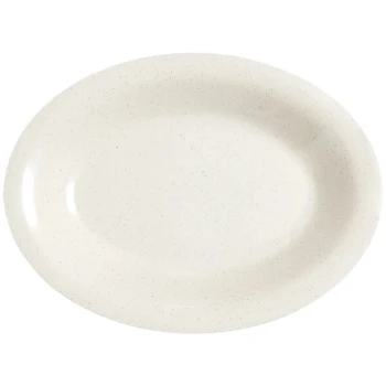 GET OP-220-IR Santa Fe Ironstone 12" Oval Deep Platter - 24/Case