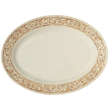GET OP-618-OL 18" x 13 1/2" Olympia Oval Platter - 12/Case