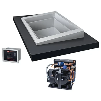 Hatco CWBR-S2 SLANT Standard Two Pan Slim Drop-In Remote Refrigerated Cold Food Well with Condensing Unit and 5 Degree Slant - 120V, 804W