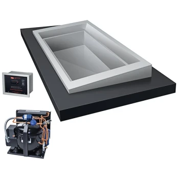 Hatco CWBR-S3 SLANT Standard Three Pan Slim Drop-In Remote Refrigerated Cold Food Well with Condensing Unit and 5 Degree Slant - 120V, 468W