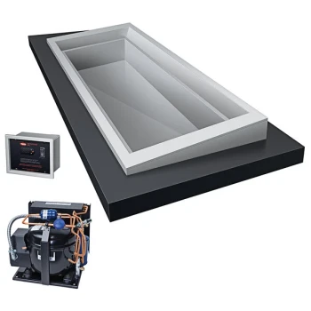 Hatco CWBR-S4 SLANT Standard Four Pan Slim Drop-In Remote Refrigerated Cold Food Well with Condensing Unit and 5 Degree Slant - 120V, 1380W