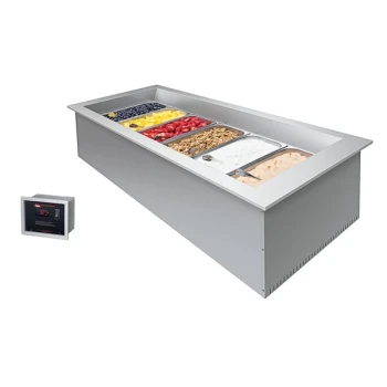 Hatco CWBX-S3 Standard Three Pan Slim Drop-In Remote Refrigerated Cold Food Well - 120V