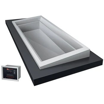 Hatco CWBX-S4 SLANT Standard Four Pan Slim Drop-In Remote Refrigerated Cold Food Well with 5 Degree Slant - 120V