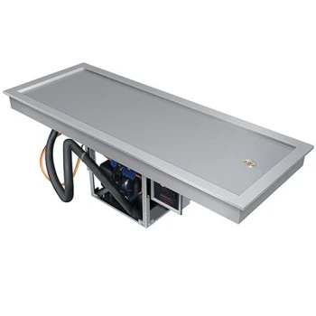 Hatco FTB-S3 81" Three Pan Drop In Slim Line Frost Top with Adjustable Condenser - 120V