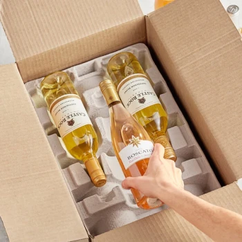 Lavex Molded Fiber 12 Bottle Wine Shipper Kit - 78/Pallet