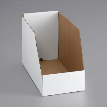 Lavex 8" x 12" x 8" White Jumbo Open Top Corrugated Bin - 25/Bundle