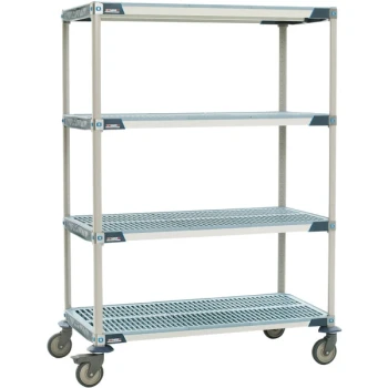 Metro X566BGX3 MetroMax i Open Grid Shelf Cart with Rubber Casters - 24" x 60"