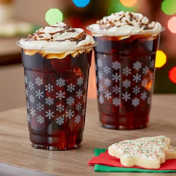 Choice 16 oz. Snowflake PET Plastic Cold Cup - 250/Box