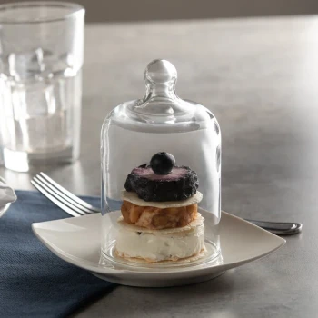 Libbey 510 3" x 4 7/8" Glass Cloche - 6/Case
