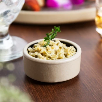 Chef & Sommelier FK848 Geode 1.25 oz. Black Stackable Stoneware Ramekin by Arc Cardinal - 24/Case