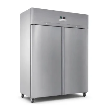 Inofrigo, Upright Freezer, 1285 L Capacity, 2 Doors, Ventilated Cooling, Stainless Steel