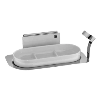 WMF Neutral from BauscherHepp 11" x 4 13/16" x 2 13/16" Stainless Steel Tray with Holder