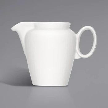 Bauscher Come4Table from BauscherHepp 5.1 oz. Bright White Porcelain Creamer with Handle - 36/Case