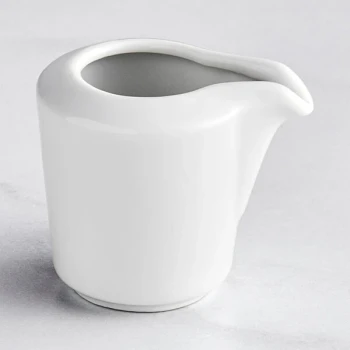 Bauscher Relation Today from BauscherHepp 1.01 oz. Bright White Porcelain Creamer - 36/Case