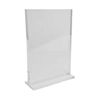 Dalebrook from Global Tableware Collective 12 1/16" x 8 5/16" Clear Acrylic Vertical Sign Holder