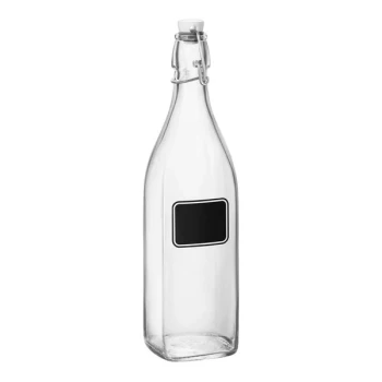 Bormioli Rocco Swing from Steelite International 32 oz. Swing Top Glass Bottle with Chalkboard Label - 6/Case