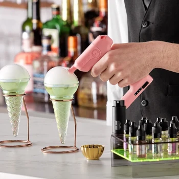 Flavour Blaster 5 oz. Ice Cream Cone Cocktail Glass with Stands - 2/Pack