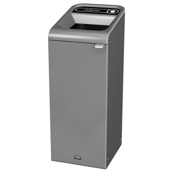 Rubbermaid® 1961614 Configure 15 Gallon Stenni Gray 1 Stream Landfill Indoor Rectangular Trash Can