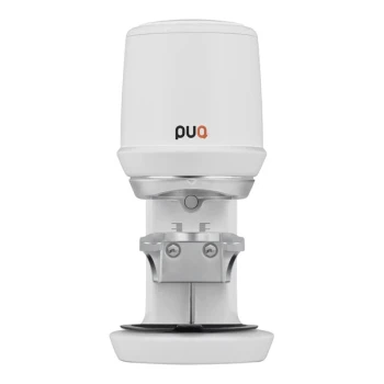 PUQpress Pro 58.3 mm White Automatic High-Performance Espresso Tamper - 110-240V