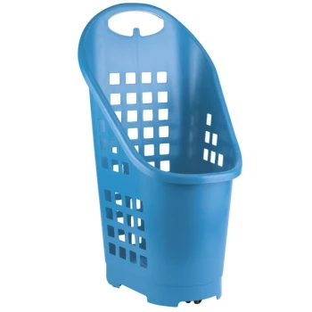 Garvey BSKT-55008 19" x 18" x 34" Light Blue Market Shopping Flexi-Cart - 5/Pack