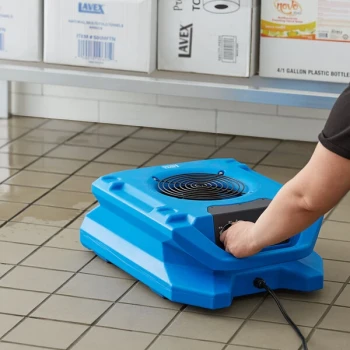 Lavex Variable Speed Low Profile Air Mover with GFCI Power Outlets - 1/4 hp