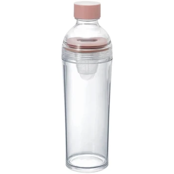 Hario Filter-in Bottle Portable 13.5 oz. Pink Tritan™ Plastic Cold Brew Tea Infuser FIBP-40-SPR