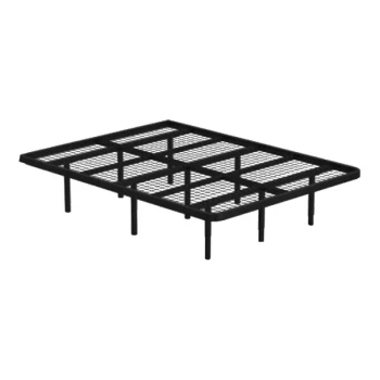 Rize Home Apex Pro 55 1/2" x 81 13/16" x 16" Full XL Black Steel Platform Bed Base