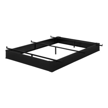Rize Home 76" x 72" x 10" King Matte Black Steel Bed Base